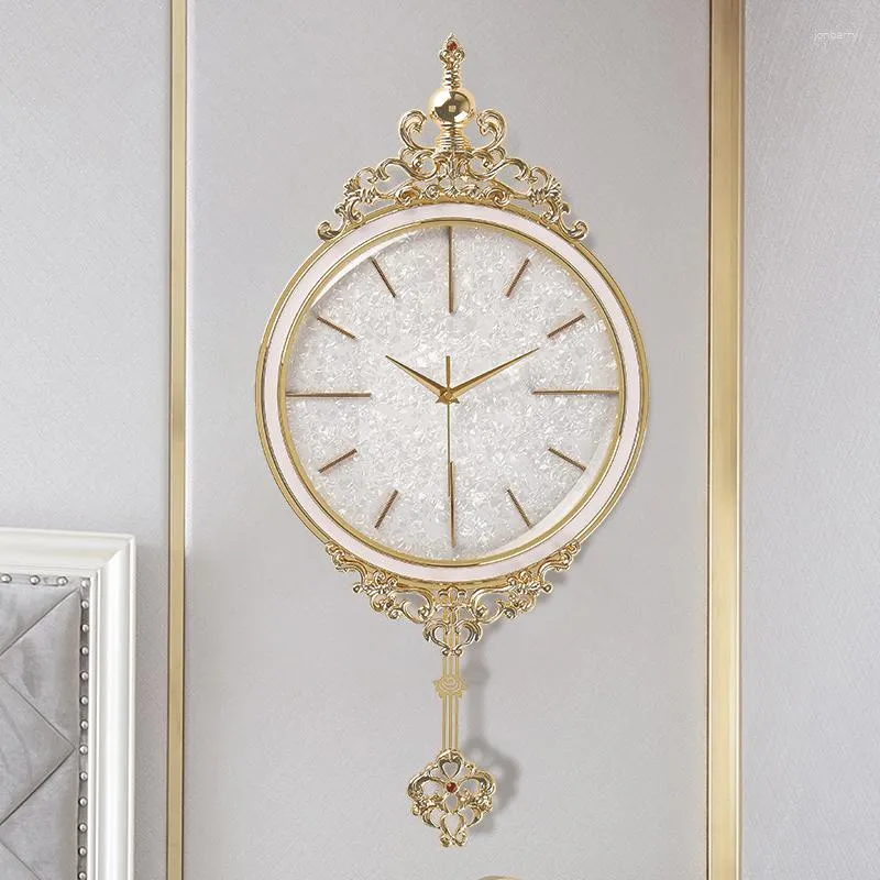 Wanduhren Nordic Luxus Uhr Kreative Gold Wohnzimmer Slient Vintage Moderne Minimalistischen Swing Metall Home Detcor