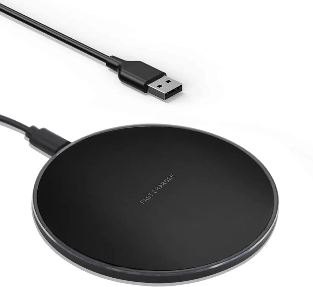 Fast Wireless Charger Charging Pad Inductive Wireless Charging Station 15 W Qi Charger with USBC Cable for iPhone Smart Cell Mob9039535