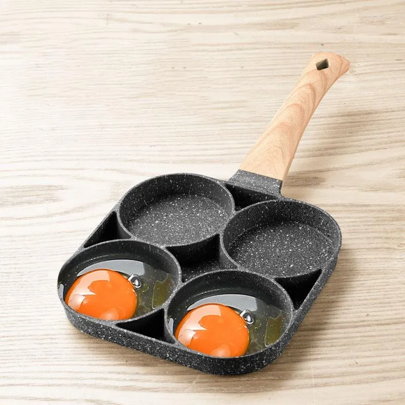 Pans 4-Hole 2-Hole Frying Pot Pan Thickened Omelet Non-stick Pancake Steak Cooking Egg Ham Breakfast Maker Cookware