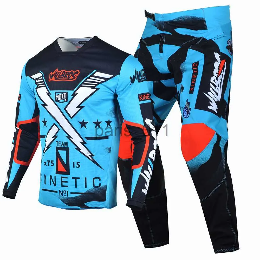 Otras prendas de vestir Willbros MX Motocross y pantalones Set Offroad Dirt Bike Mountain Enduro MTB Equipo para hombres Combo 360 Traje de carreras x0926