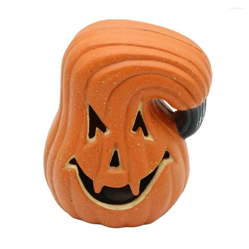 Candle Holders Pumpkin Lantern Ornament Fun Light Halloween Lanterns Glowing Decoration Lights Festival Luminous Pumpkins Statue