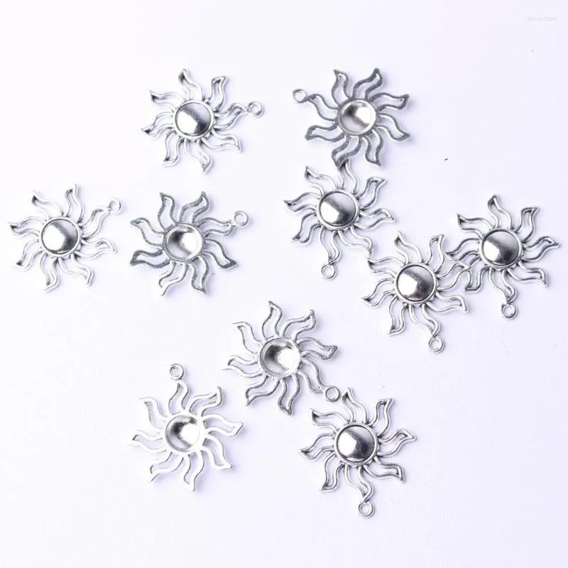 Decorative Figurines 50 Pieces Fashion Creative Metal Sun Charm Pendants Wholesale Jewelry Accessories