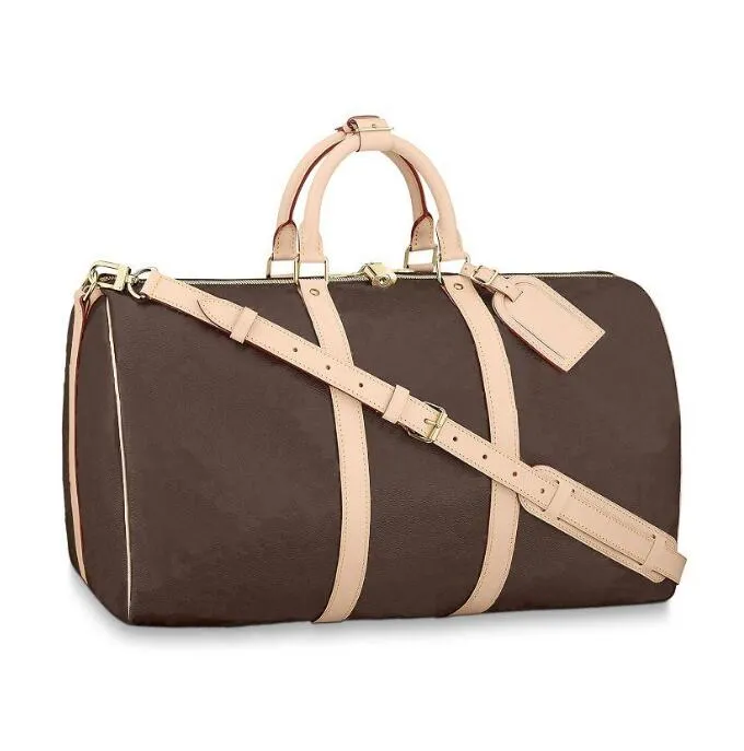 Bolsa de ombro masculina feminina Bolsa de viagem Casual Brand 5A Branca de viagem exclusiva xadrez clássico de letras pretas de couro de luxo de grande capacidade