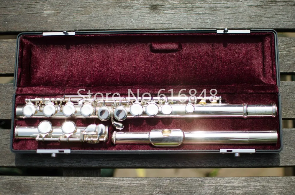 Hot Jupiter JFL-511E-II 16 Toetsen Gaten Gesloten C Tune Fluit Cupronickel Verzilverd Merk Fluit Instrument Flauta Gratis Verzending