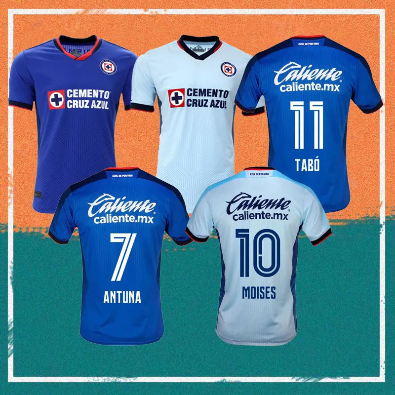 23/24 CD Cruz Azul Soccer Jerseys 2023 Liga MX Home Antuna Rodriguez Tabo Shirt Away Vieira Rivero Escobar Lira 3rd Football Uniform