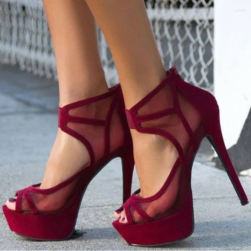Burgundy High Heels Stilettos | Burgundy Shoes High Heel | Ladies Pumps  High Heels - Pumps - Aliexpress