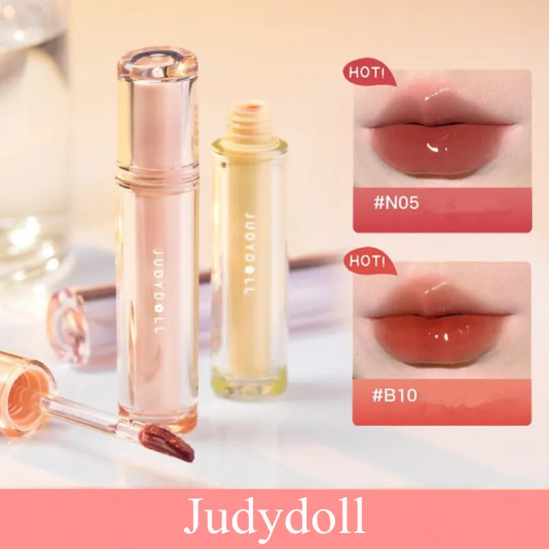Lipstick Judydoll Cherry Mirror Water Lip Gloss Lip Glaze Jelly Transparent Oil Waterproof Liquid Lipstick Nude Clear Tint Makeup 230925