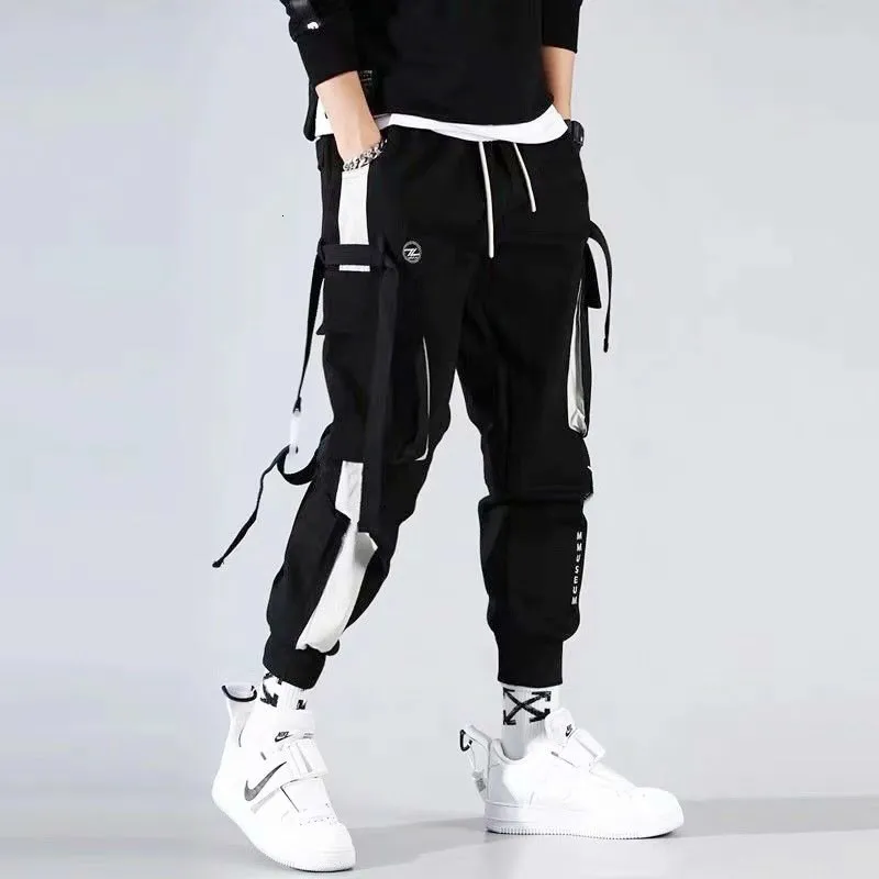 Męskie spodnie Hip Hop Cargo Spodnie Męscy streetwear bawełniane joggery mody mody dresowe męskie palence haremowe letnie spodnie harajuku kobiety kobiety 230925