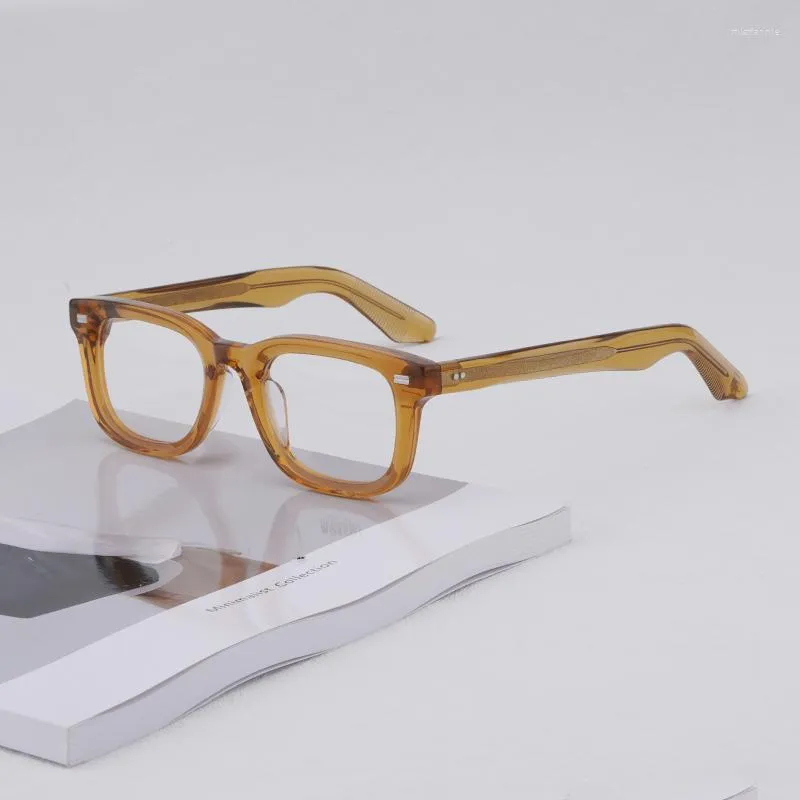 サングラスフレーム日本の手作りヴィンテージ眼鏡フレームKlutz Men reading myopia処方メガネ女性ブランドスクエアアイウェア