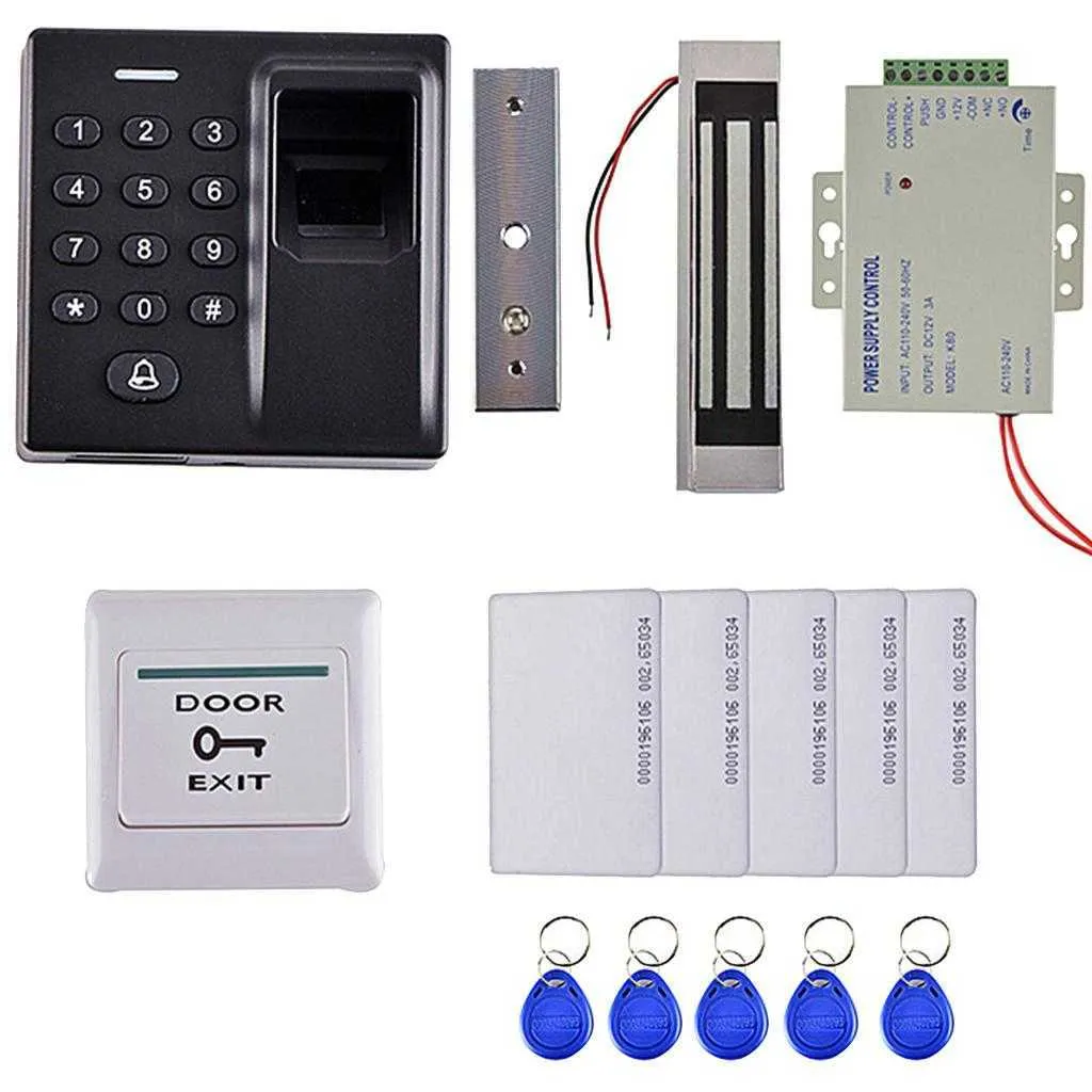 Fingerprint Keypad Access Control Security System with Keychain / Card Electric