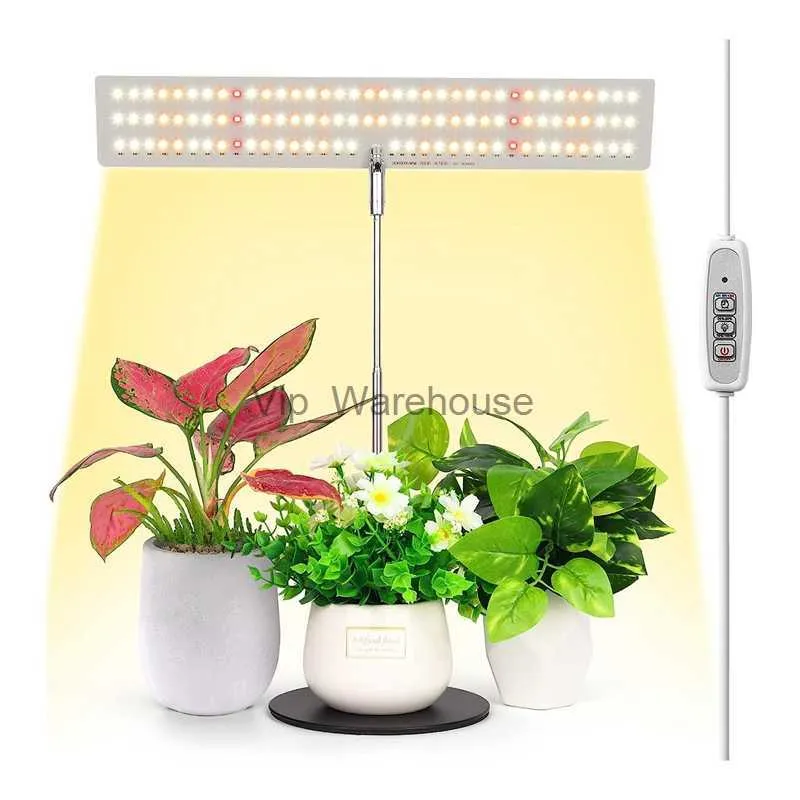 Luces de cultivo Lámpara de cultivo ajustable en altura de luz LED de espectro completo para plantas con temporizador de encendido/apagado automático 4H/8H/12H YQ230926