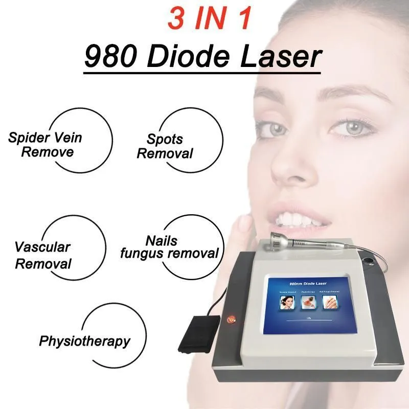 3 in 1 980nm diode laser vascular removal BloodVessels Removal NailFungus removal Bodyphysical therapy Toenail Care machine