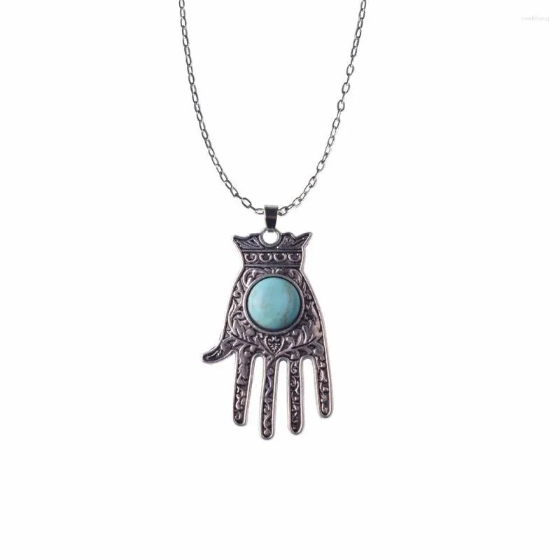 Ожерелья с подвесками Хамса, ручное ожерелье, цепи из натурального опала, хрустальный амулет, турецкие ювелирные изделия