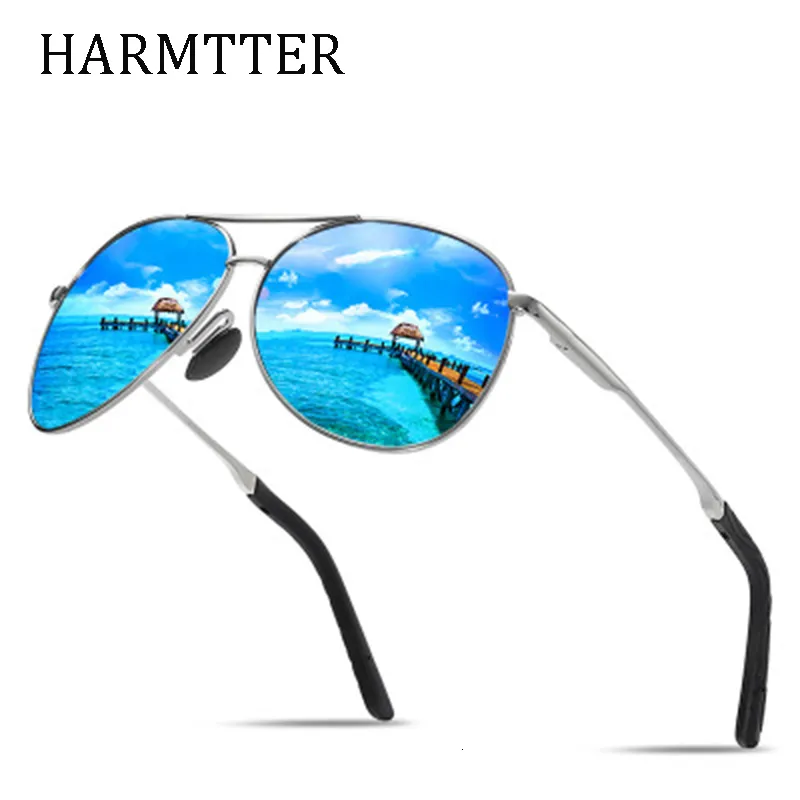 Lunettes de soleil Mode hommes lunettes de soleil pilote lentille polarisée marque conduite concepteur extérieur alliage cadre mâle lunettes de soleil De Sol UV400 8013 230925