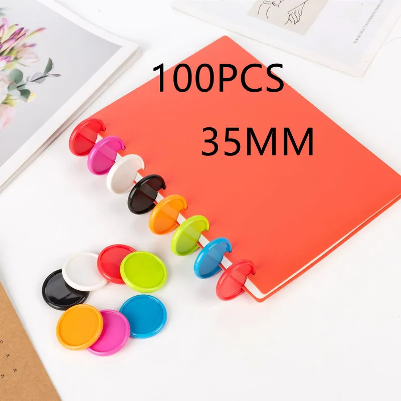 Andere bureauaccessoires 100PCS35MM effen kleur plastic bindende ringgesp losbladige paddenstoelgat notebook speciale schijf 230926