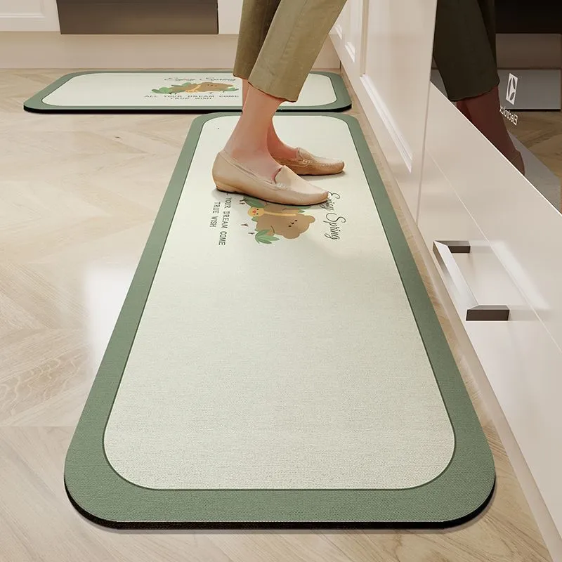 Halılar mutfak zemin paspesi ev banyo giriş paspas diyatomlu çamur emici hızlı kurutma anti -slip anti -yağ leke koridor halısı 230926