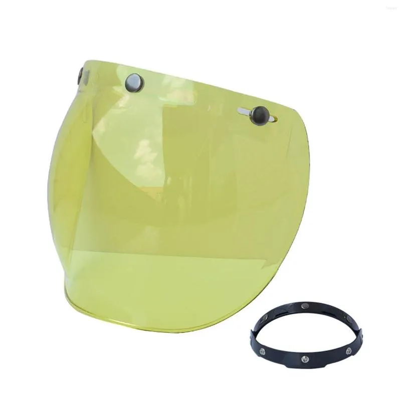 Motorcykelhjälmar Anti-UV Anti-Scratch Lens Retro Bubble Visor Wind Shield Universal för standard 3-Snap Open Face