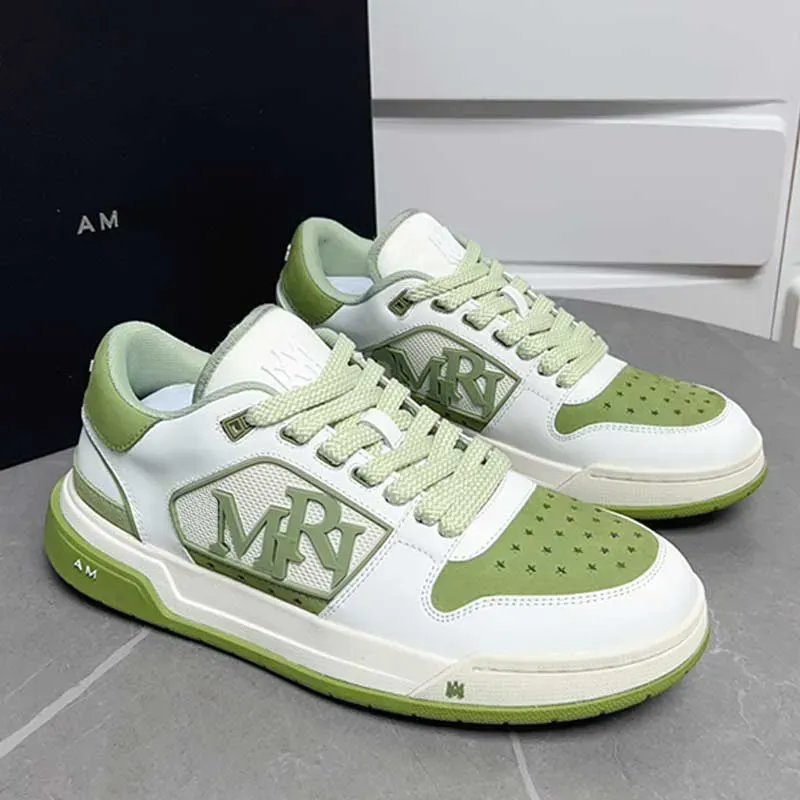 Hiver Nouveaux Hommes Designer Chaussures De Sport Couple Mode Casual Chaussures Vert Véritable Cuir Semelle En Caoutchouc Supérieure Femmes Low Top Skateboarding Chaussures