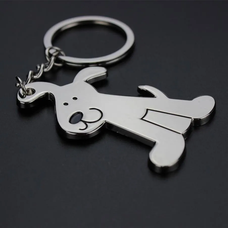 24 Pcs Lot Creative Funny Nice Moving Lovely Dog Keychain Keyring Key Chain Ring Children Kids Boy Girls Key Holder252k