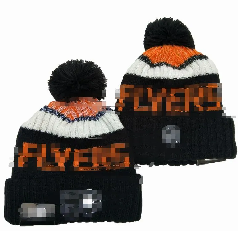 Flyers Beanie Philadelphia Cappelli lavorati a maglia Squadre sportive Baseball Calcio Basket Berretti Berretti Donna Uomo Pom Moda Inverno Top Caps Sport Cappelli lavorati a maglia a2