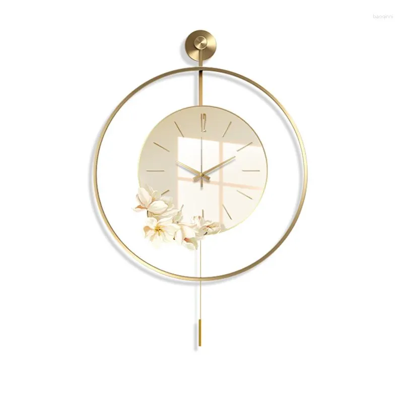 Horloges murales pendule grande taille suspendue esthétique luxe mignon décor de chambre horloge design bricolage décoration Para Casa décoration