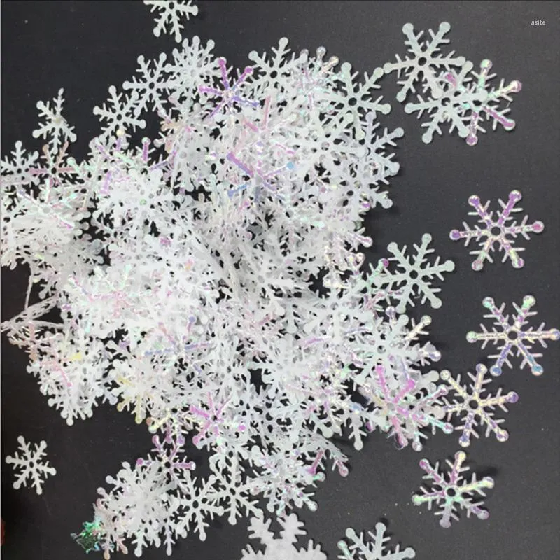 300pcs 2cm Christmas Artificial Snowflakes Confetti Xmas Tree