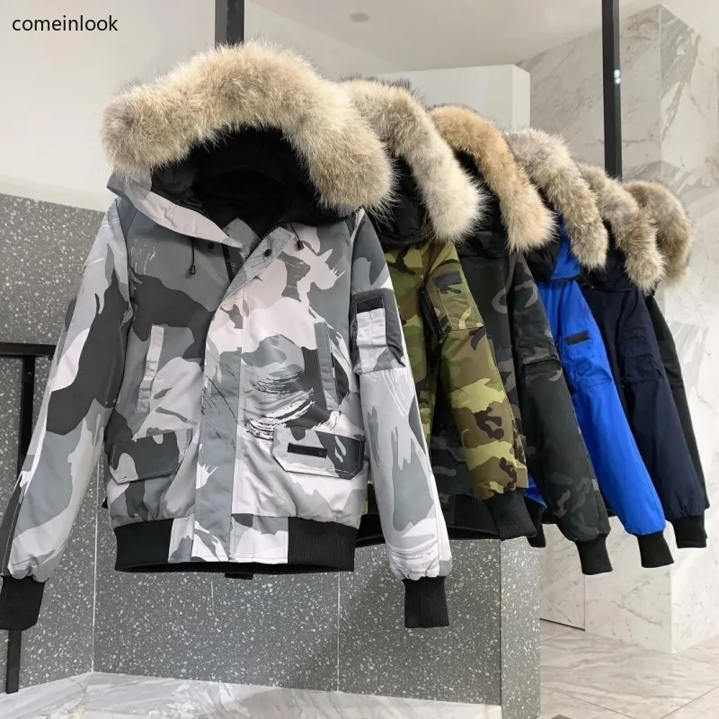 Parkas Casacos Mens Mulheres Designers Jaquetas Veste Homme Inverno Fur Hoody Vestuário Fourrure Letras Impressas Outwears Designer Canadá Parkas