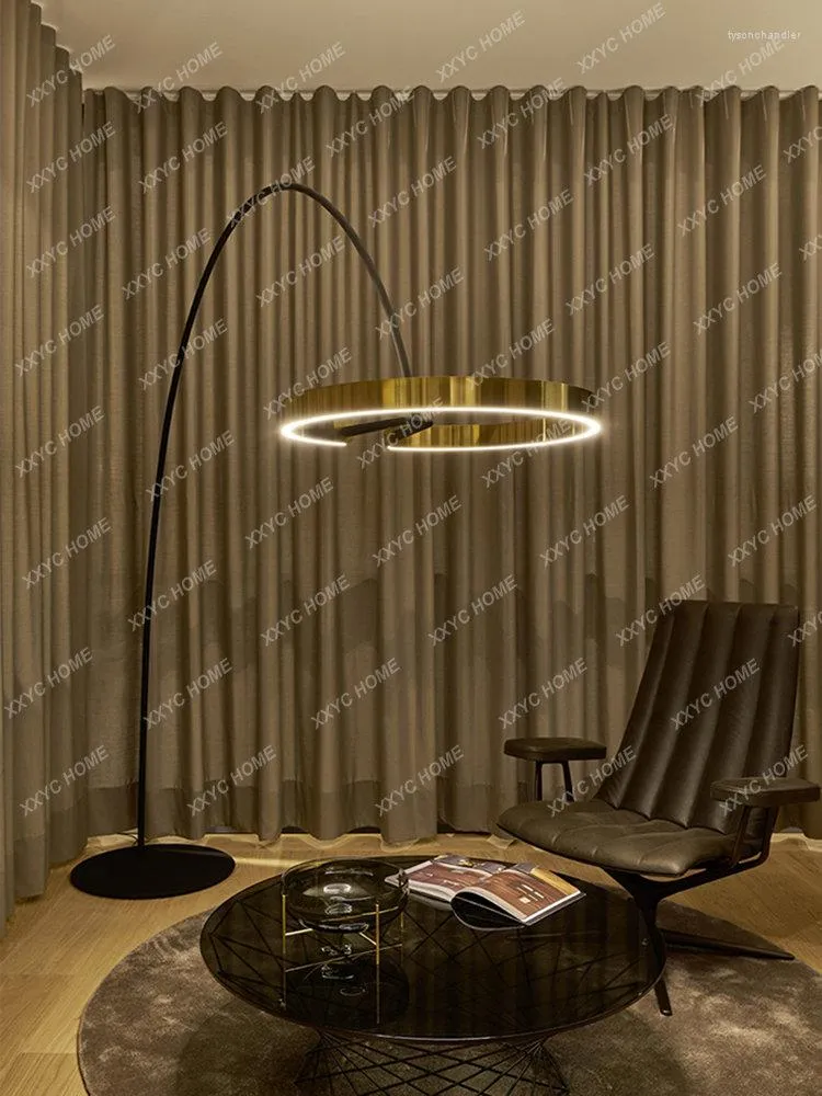 Lâmpadas de assoalho luz luxo pós-moderno personalizado el lobby sala de estar sofá designer vendas modelo de escritório lâmpada de pesca
