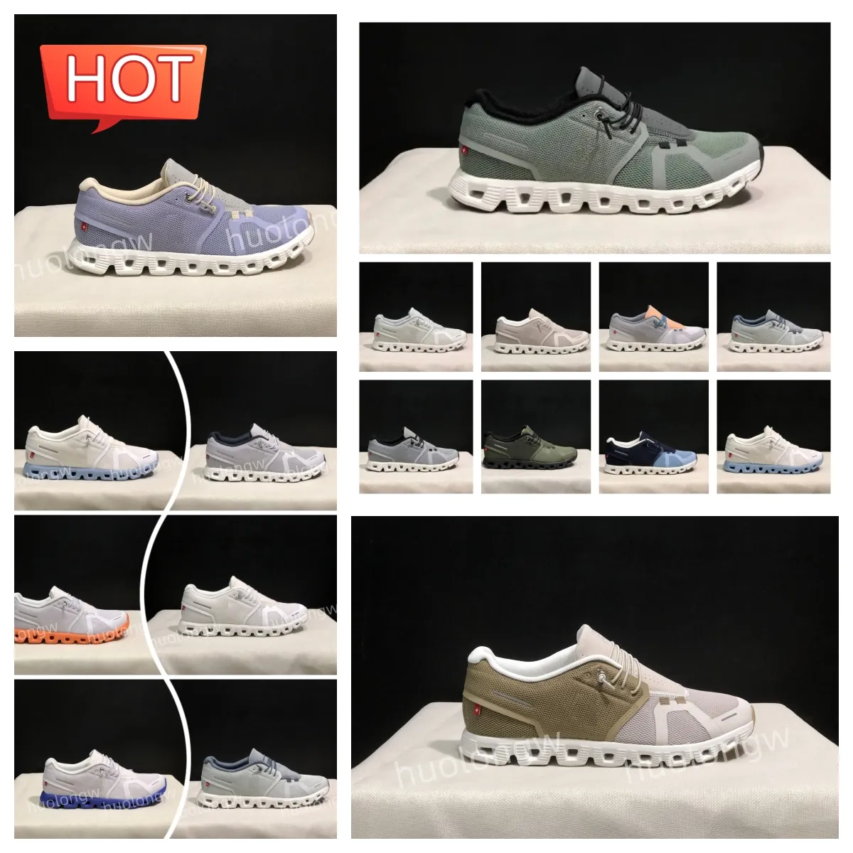 TOP Designer Running Shoes 2023 OnClound 5 X1 X3 X2 Training Shoes Cloundnova Black Demin Ruby Lron Leaf Orange Triple White Monster Vista Surfer Flyer Sneakers 36-46