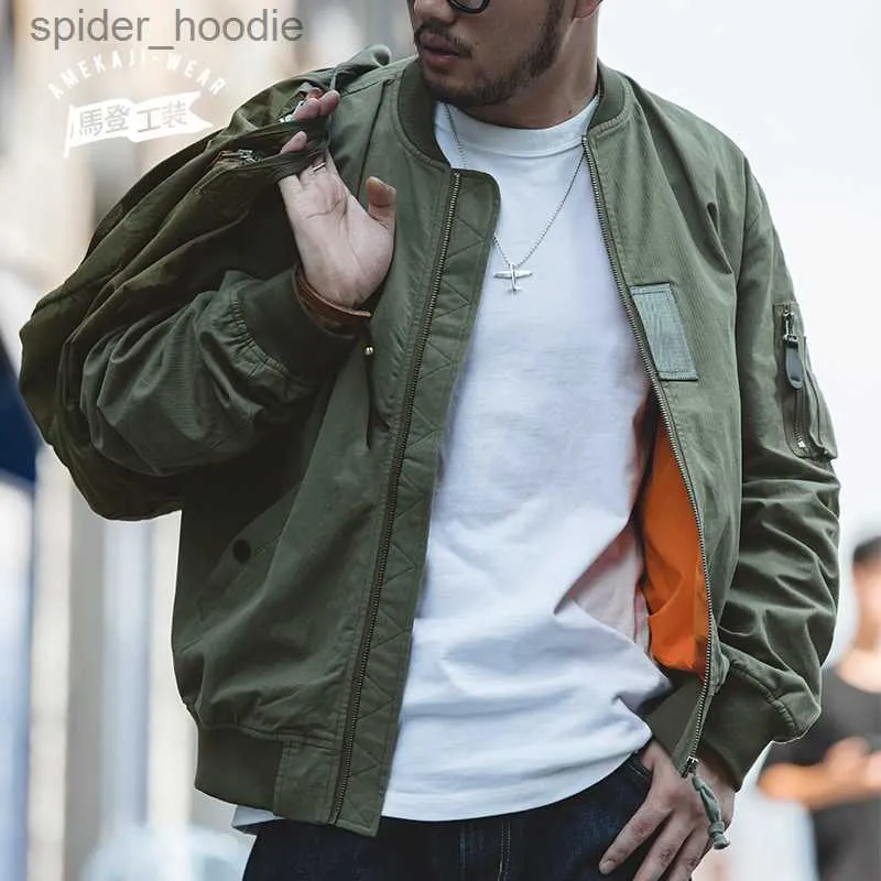 Maden M65 Jackets For Men Army Green Oversize Denim Jacket Military Vintage  Casual Windbreaker Solid Coat Clothes Retro Loose