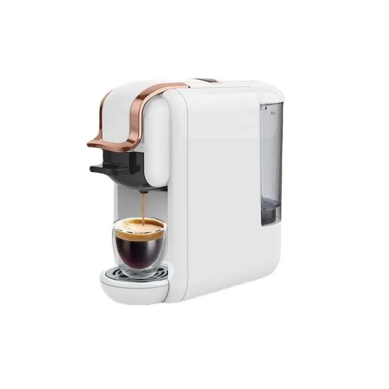 Capsule Coffee Machine Office Hushållen Liten halvautomatisk varm och kall kaffer Auto Power Off Espresso Machine Milk Frother