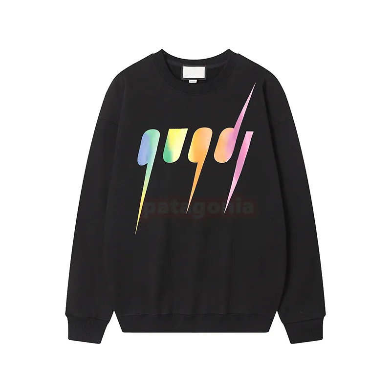 Mens Designer Hoodies Fashion Womens Gradient Letter Print Sweatshirt Round Neck Long Sleeve Top Size XS-L260J