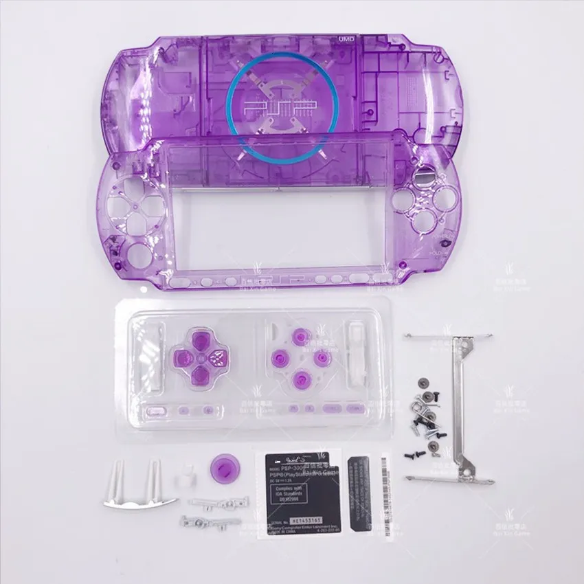 PSP 3000 Replacement Shell Housing Crystal Color Full Case