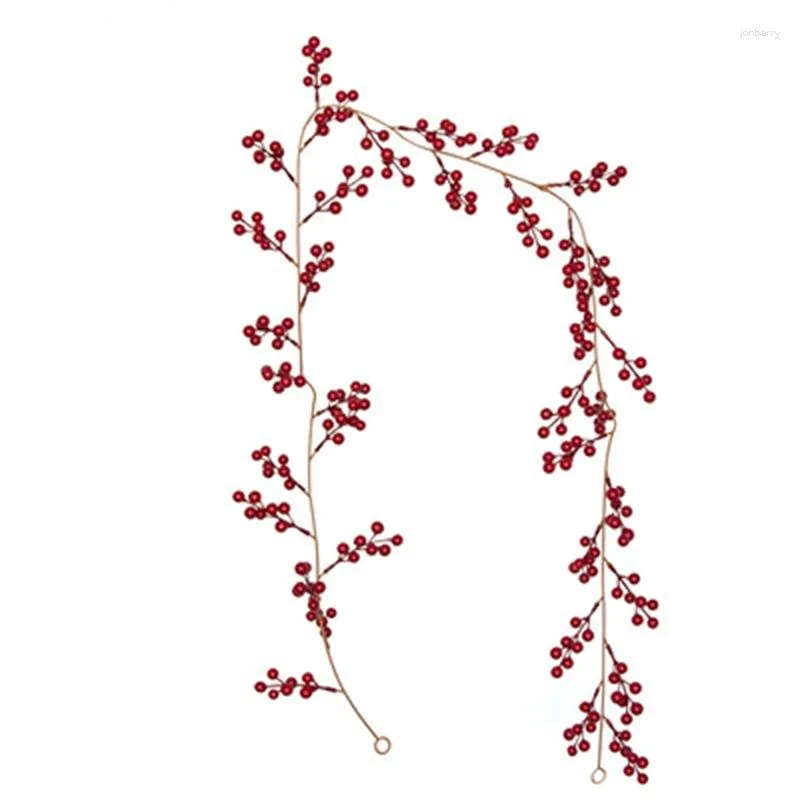 Burgundy Red Pip Berry Garland Festive Artificial Hanging Vines