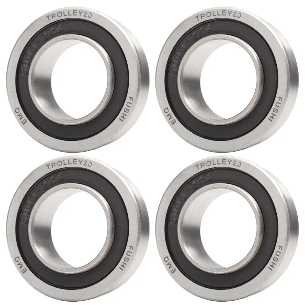 Cykelgrupper F6003 Wheelby Bearing 20X35X11mm 4 PCS Tryck Truck Garden Trolley 20 Cart Wheel Flang Ball Bearings 230925