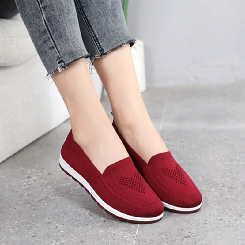 Dress Shoes women's summer sneakers slip on flat shoes Women's Casual Loafers walking shoes Female Outdoor Mesh Soft Bottom Sports Shoes 230926