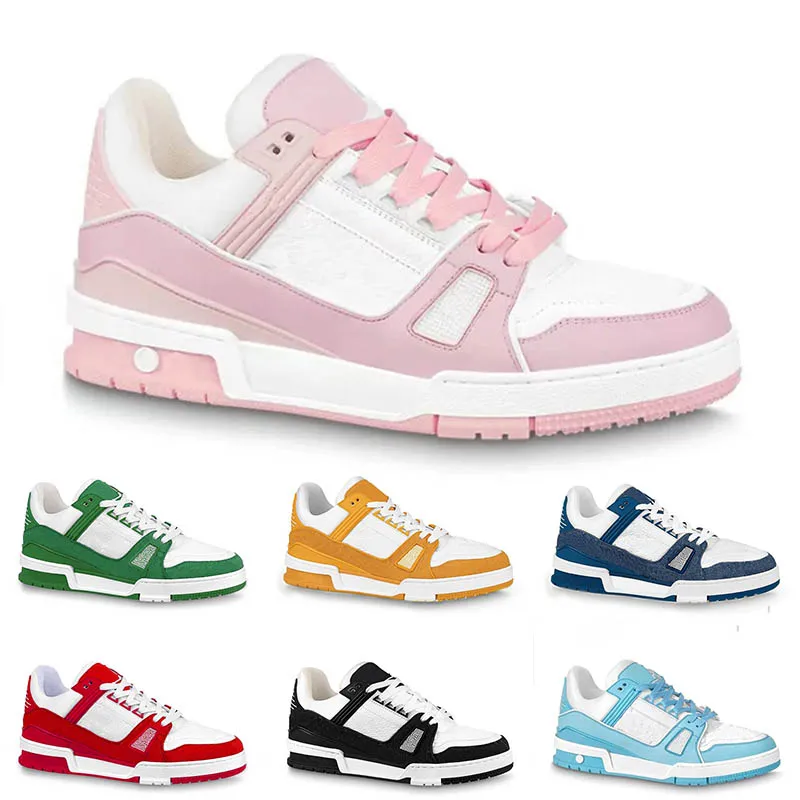 2023 Designer Mens Women Luxury Virgil Trainer أحذية غير رسمية حذاء جلدي من منصة وحيدة أسود أبيض خطاب UNC متوازي أحذية رياضية من جلد الغزال المتسكعون 36-45