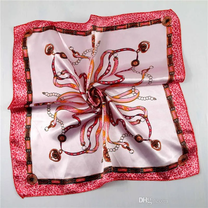 New Design 50*50CM Ladies Scarves Four Seasons Available Women's Professional Small Squares Silk Scarf headband kerchief 360 styles