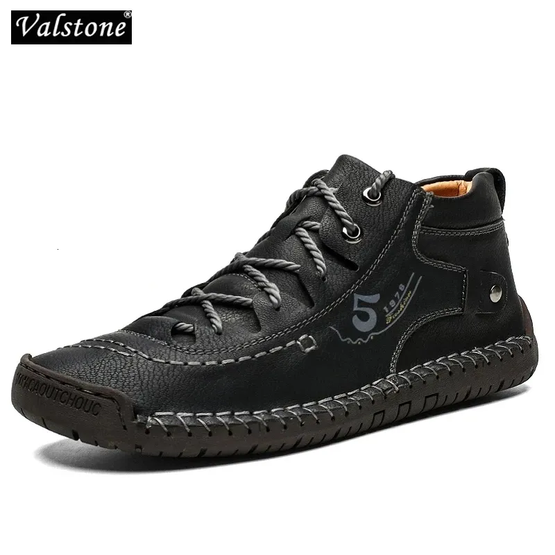 Chaussures habillées Automne hiver hommes baskets bottines mâle Vintage en cuir PU chaussures à la main chaud Sneaker grande taille 38-48 chaussures rétro 230925