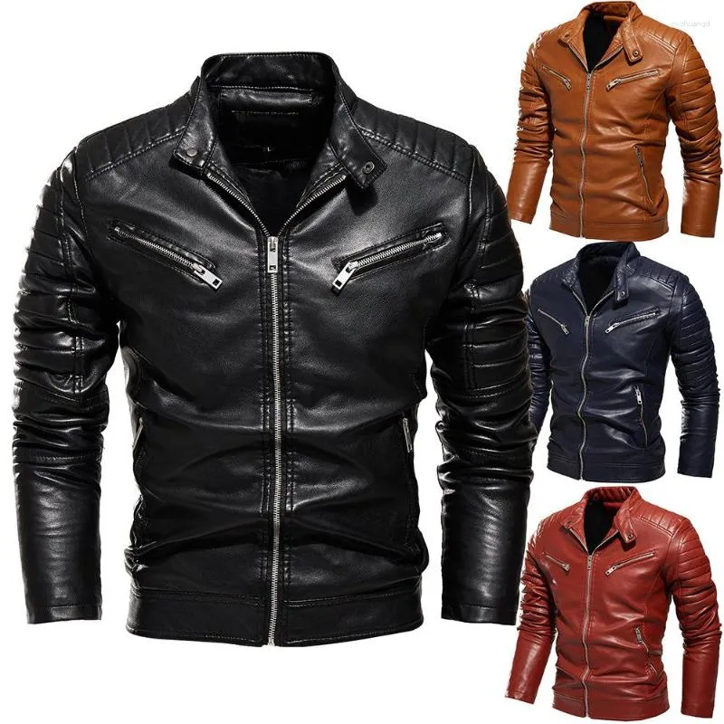 Мужские меховые мужские кожаные куртки высокого качества, классические мотоциклетные ковбойские куртки, мужские бархатные толстые пальто, брендовая мужская одежда