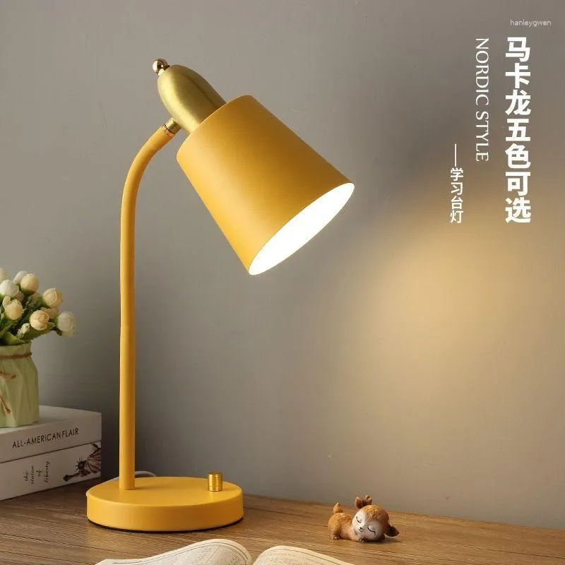 Table Lamps LED Learning Desk Lamp For Children's Eye Protection Student Dormitory Household Plug-in Bedside Reading