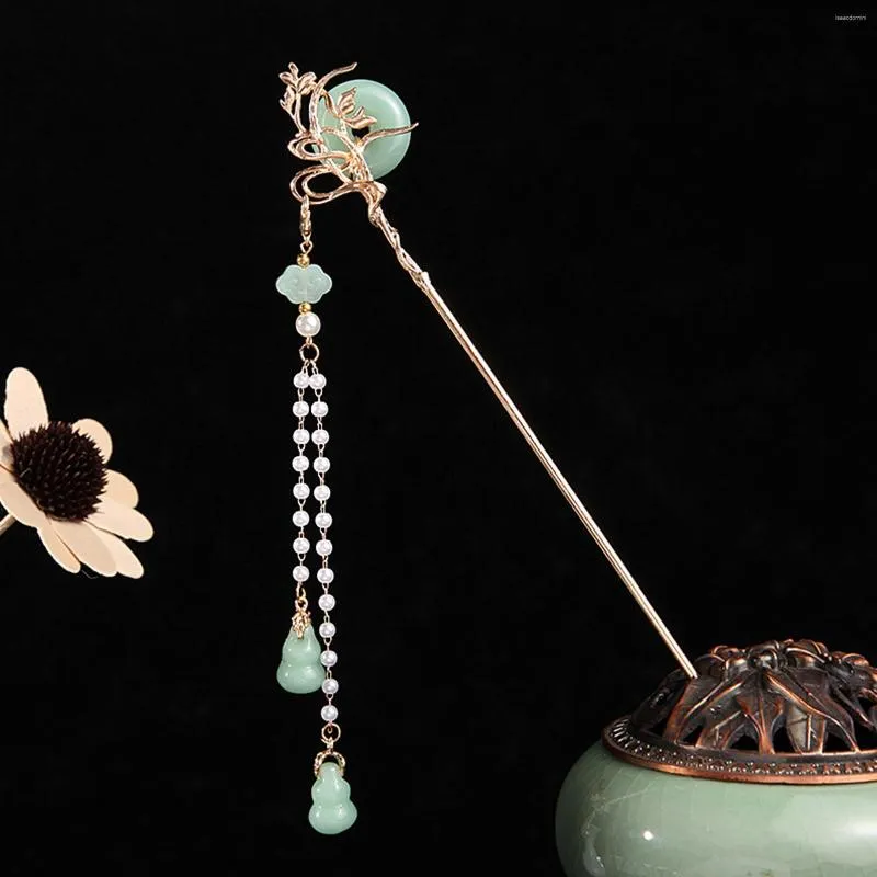 Pinces à cheveux émaillées, épingles à cheveux porte-bonheur, bâtons Hanfu chinois pour femmes, fourchettes en perles, baguettes, couvre-chef de fête ancienne, bijoux