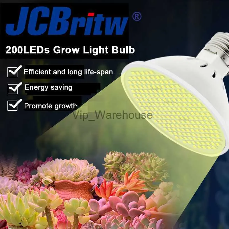 Cultivez des lumières LED élèvent l'ampoule 200led E27 ampoule de plante blanche 3000K spectre complet pour les plantes d'intérieur à effet de serre Cultivo hydroponique YQ230926