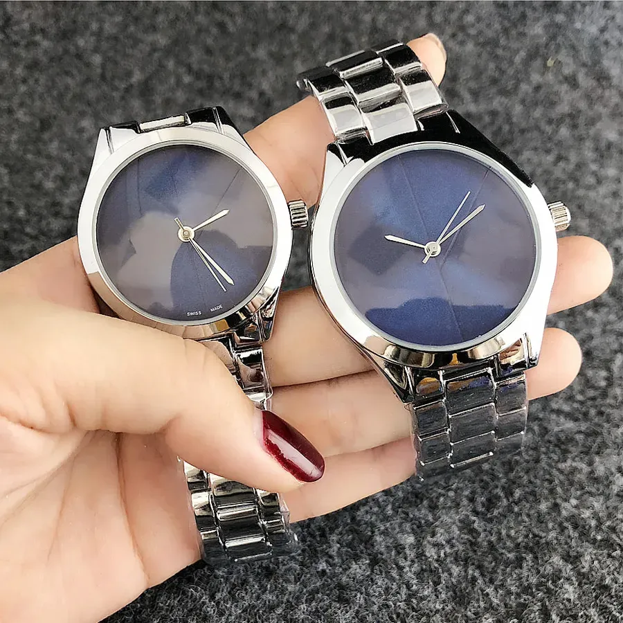 CKK vente chaude marque de mode femmes hommes Couple montres unisexe amoureux acier métal bande Quartz montre-bracelet en gros livraison gratuite livraison directe cadeau