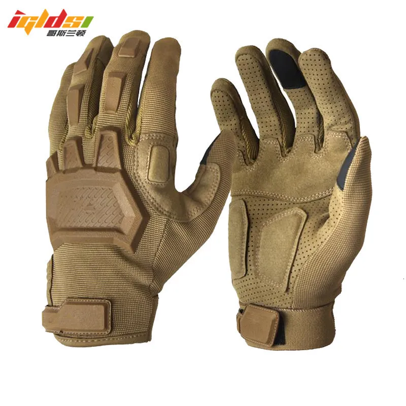 Gants à cinq doigts Gants tactiques à écran tactile Airsoft Paintball Militaire Hommes Armée Forces Spéciales Antidérapant Vélo Plein Doigt Gym 230925