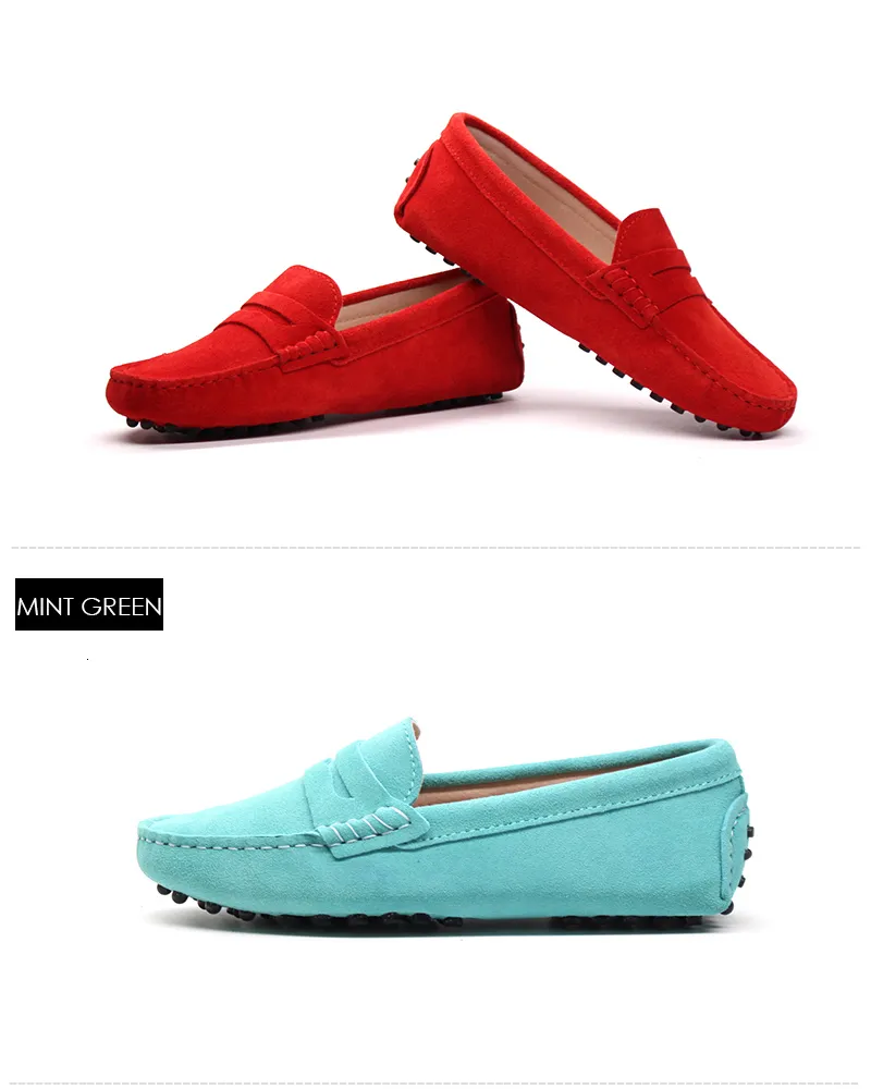 Women Flats 2025 Genuine Leather Slip-On Loafers