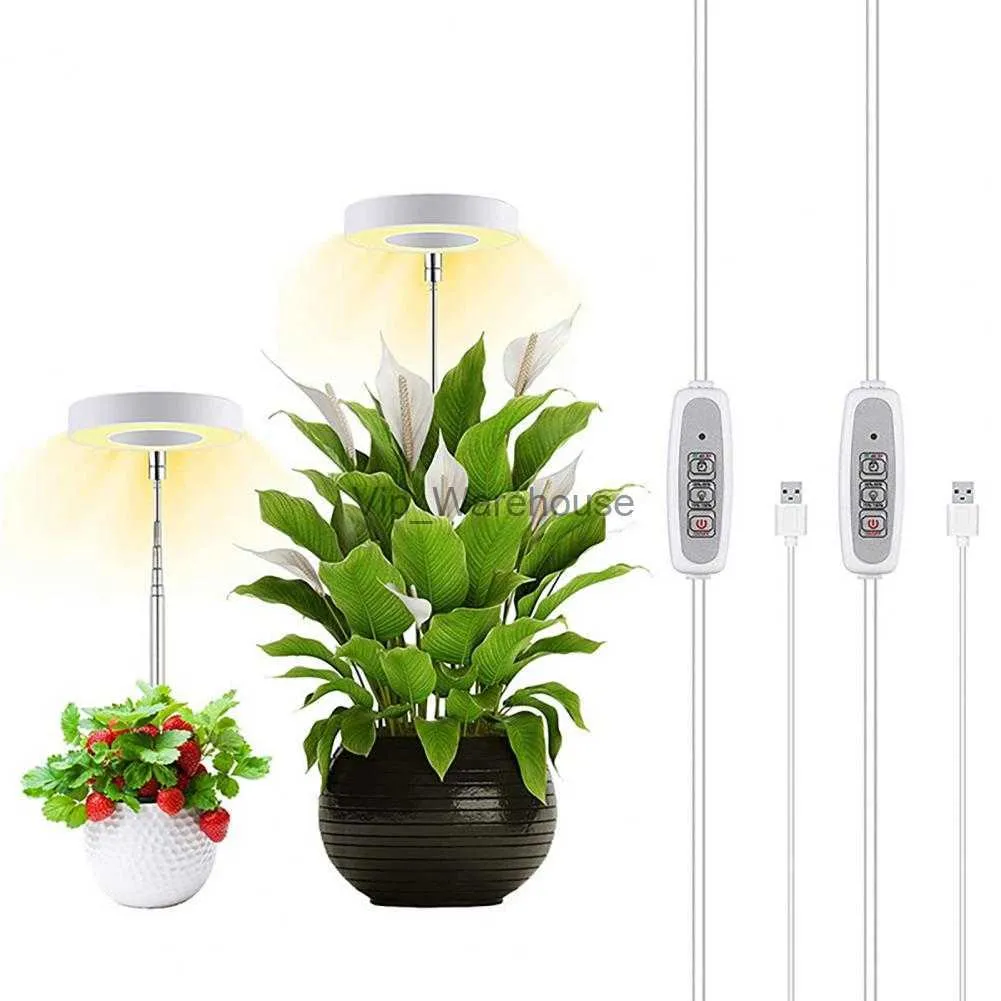 Wachstumslichter, Angel Ring Plant Grow Light, Vollspektrum-LED, breiter Beleuchtungsbereich, Phytolamp-Wachstumslampen mit Timer für Zimmerpflanzen, Kräuter, YQ230926
