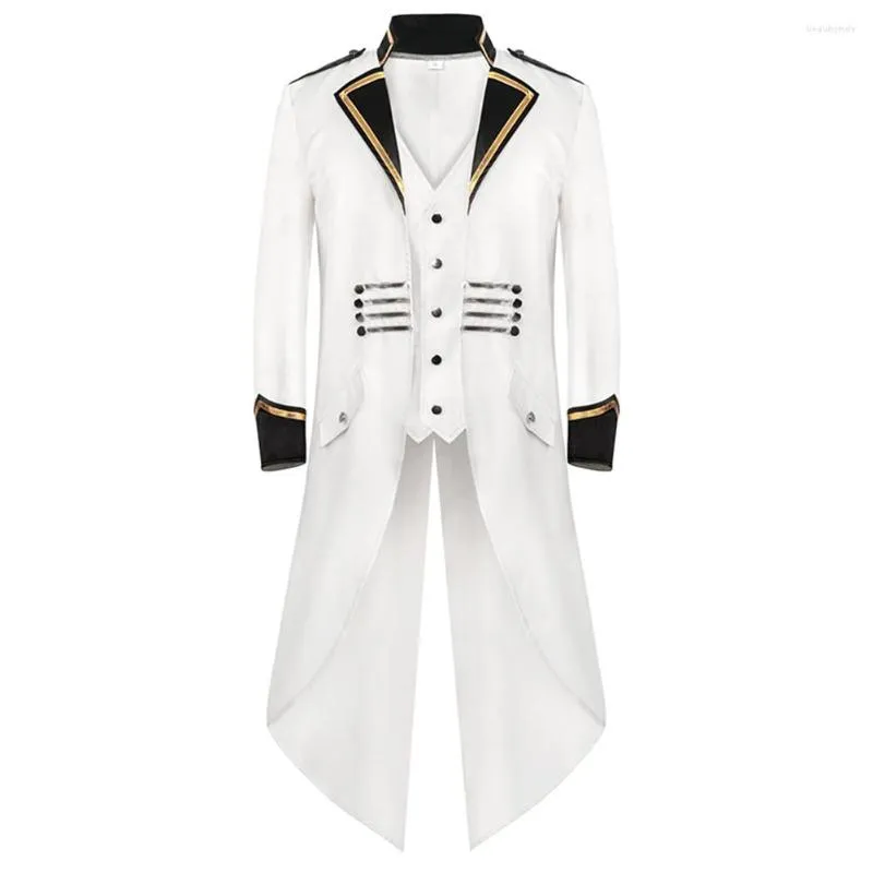 Men's Jackets Steampunk Gentleman Trench Coat For Men Victorian Style Tailcoat Swallow Tailed Jacket Suitable Any Season