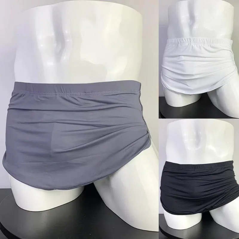 Unterhosen 2023 Abnehmbare Bugle Pouch Männer Weichen Komfort Hause Kurze Boxer Hose Sexy Unterwäsche Slips Trunks Atmungsaktiv