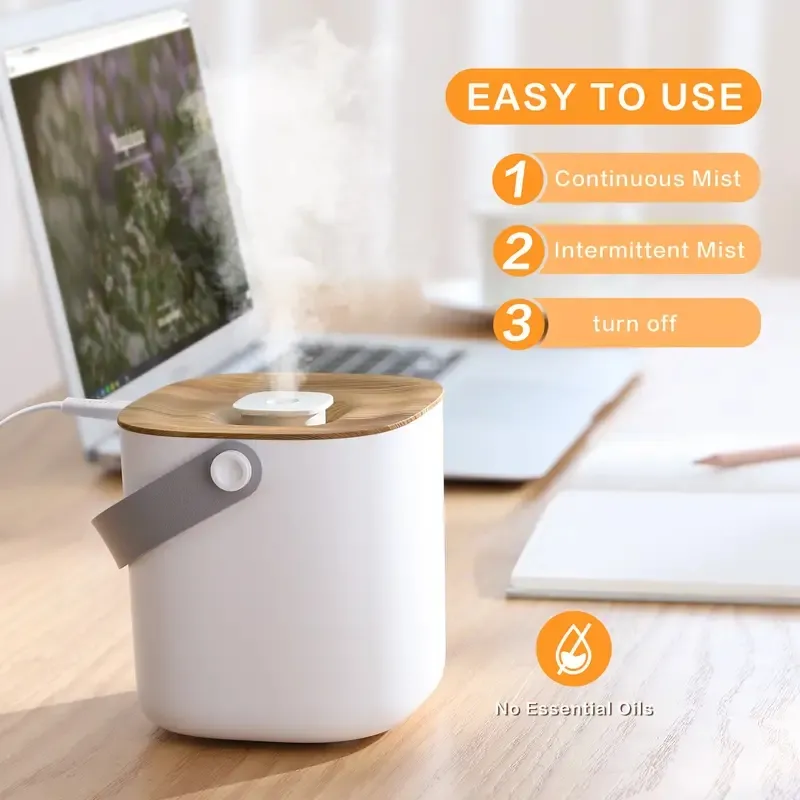 Humidificador portátil, difusor de humedad de aire de escritorio Personal,  silencioso, alimentado por USB